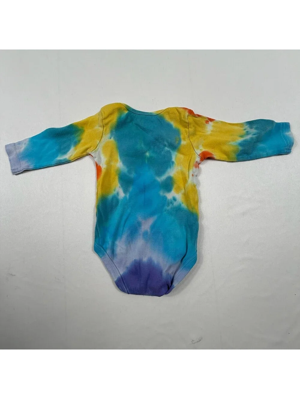 Carter's 6 Months Tie-Dye Long Sleeve Baby Bodysuit with Heart Design